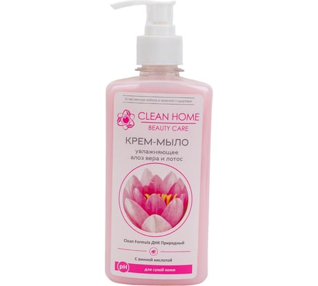 Крем-мыло CLEAN HOME BEAUTY CARE с дозатором увлажняющее 350 мл 542