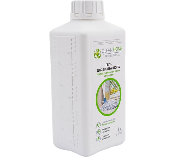 Гель для мытья пола, кафеля и линолеума CLEAN HOME 1 л 381