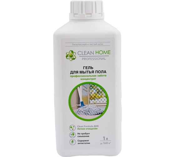 Гель для мытья пола, кафеля и линолеума CLEAN HOME 1 л 381