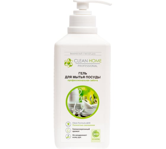 Универсальный гель для мытья посуды CLEAN HOME с дозатором, 1 л 409