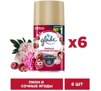 Сменный баллон GLADE Пион и сочные ягоды 269 мл, 6 шт 865286