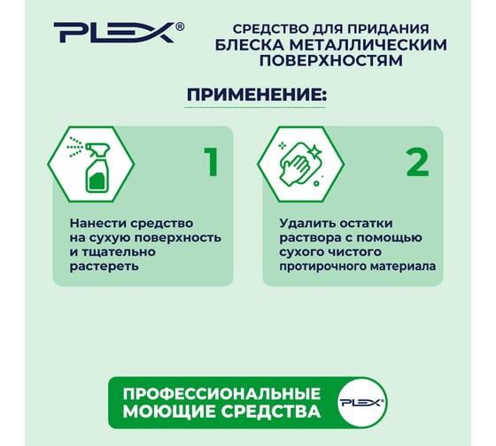Средство для придания блеска металлическим поверхностям PLEX 500 мл УТ000005708