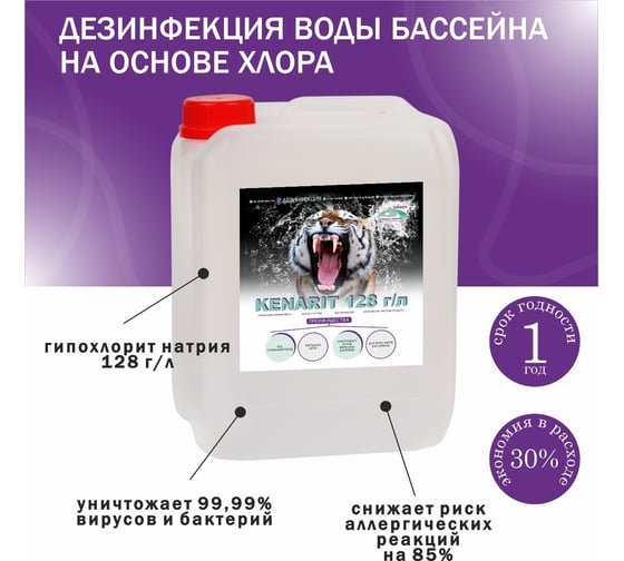 Средство для дезинфекции КЕНАЗ КЕНАРИТ 128 г/л, 10 л 226337
