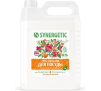 Биоразлагаемый гель-бальзам для мытья посуды и детских игрушек SYNERGETIC Сочный гранат и абрикос, 5 л 103508