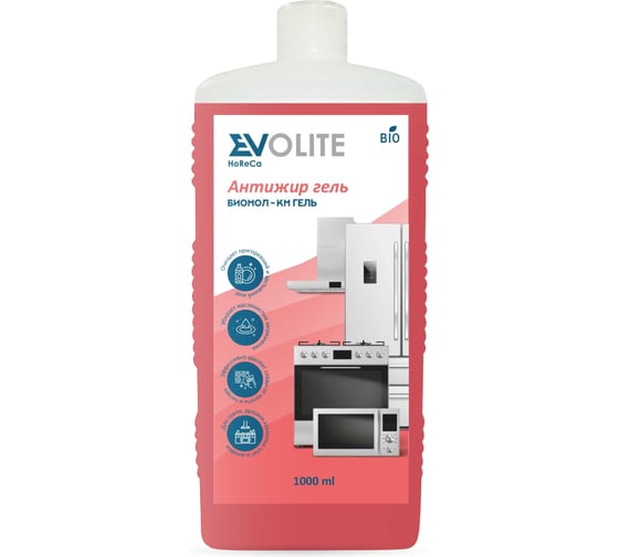 Средство моющее антижир гель EVOLITE Биомол КМ гель 1 л. 336.1