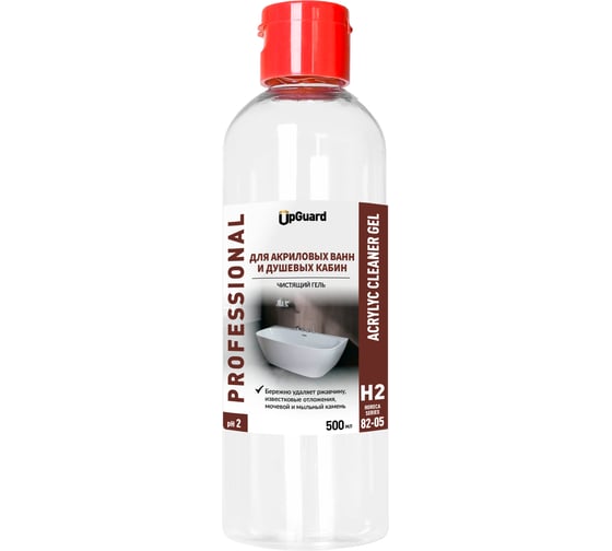 Чистящий гель для акриловых ванн и душевых кабин UPGUARD H2 ACRYLYC CLEANER GEL 500 мл 82-05