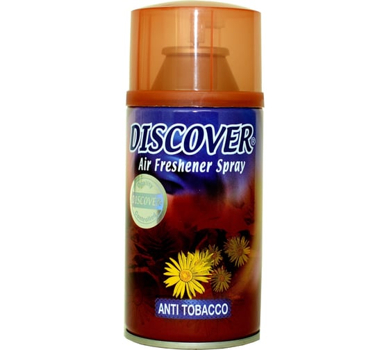 Сменный баллон для автоматического освежителя  DISCOVER ANTI TOBACCO 320 мл с корицей DSR 0016-13