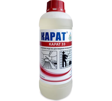 Концентрированное кислотное пенное средство Карат 33 для мойки технологического оборудования,1 л 4607002304424