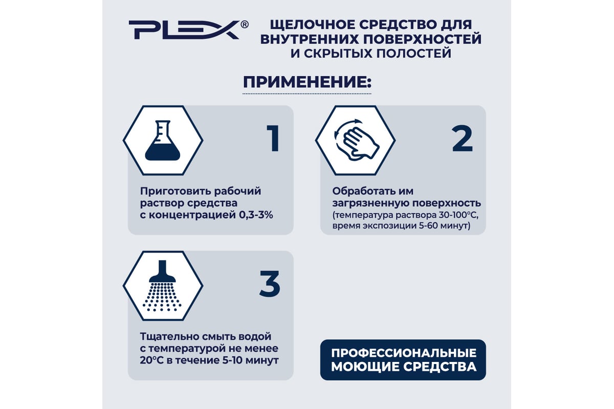 Чистящее средство для внутренних и скрытых поверхностей для CIP моек PLEX 5  л УТ000005672