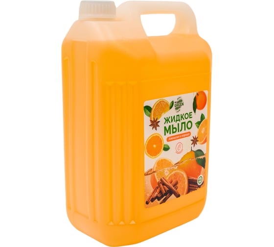 Антибактериальное увлажняющее жидкое мыло MR.GREEN Апельсин и Корица ПНД ZHMANTIBORANGE5L