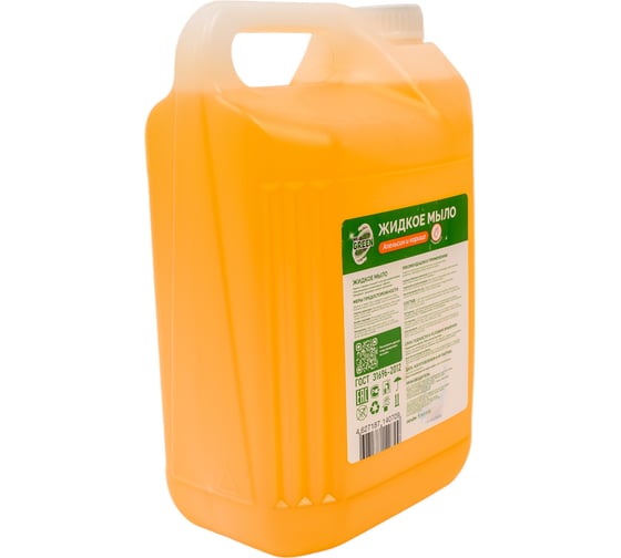 Антибактериальное увлажняющее жидкое мыло MR.GREEN Апельсин и Корица ПНД ZHMANTIBORANGE5L