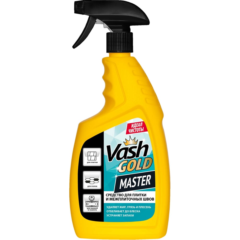 Средство для плитки и межплиточных швов VASH GOLD Master 750 мл., спрей ...