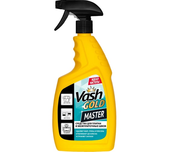 Средство для плитки и межплиточных швов VASH GOLD Master 750 мл., спрей ...