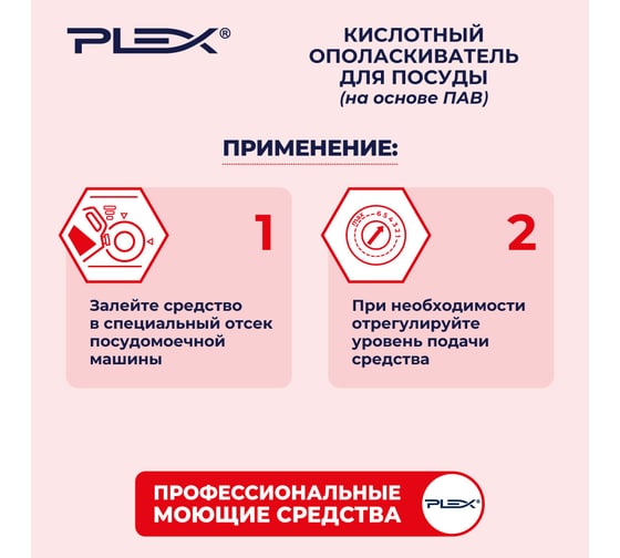Ополаскиватель для посудомоечных машин на основе ПАВ PLEX 5 л УТ000005626