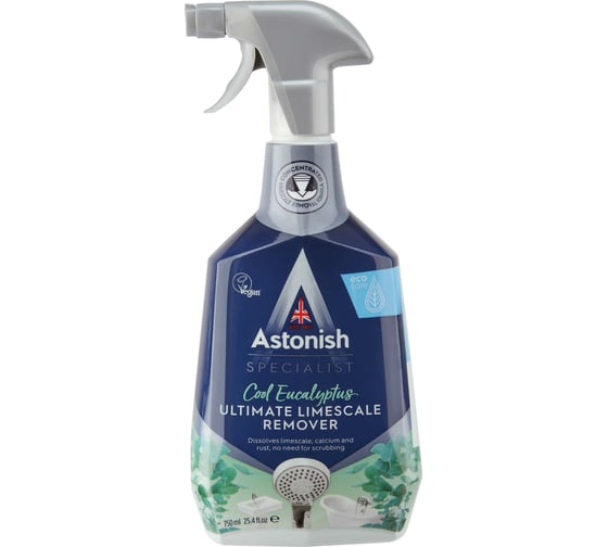 Удалитель известкового налета Astonish холодный эвкалипт, 750 мл 6940