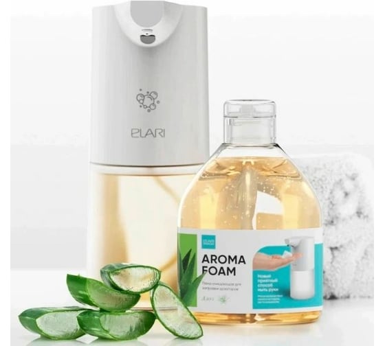 Очищающая пена для заправки дозаторов ELARI Aroma Foam Алоэ, 450 мл, foam Aloe 450