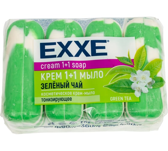 Крем-мыло ЗEXXE Зеленый Чай 4 шт., 90 г 226765