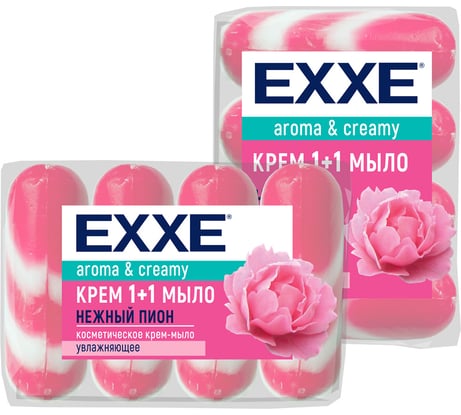 Крем-мыло EXXE Нежный Пион 4 шт., 90 г 230599