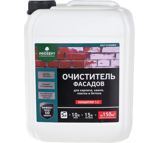 Удалитель высолов с минеральных поверхностей PROSEPT SALT CLEANER, 5л, концентрат 1:2, 021-5 1