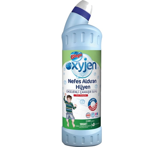 Кислородный отбеливатель BINGOSOFT OXYGEN BLEACH FRESHNESS без хлора, свежесть, 750 мл, Bingo (15) 6904068 1
