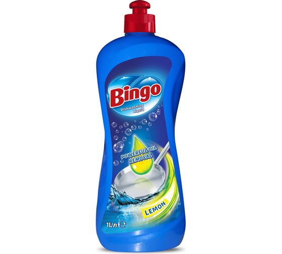 Средство для посуды BINGOSOFT жидкое с глицерином, аромат Лимона, 1 л, Bingo (12) 5047263