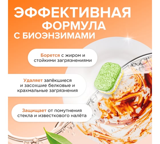 Био. экологичные таблетки для ПММ SYNERGETIC бесфосфатные в водорастворимой пленке, без запаха, 100шт 4607971451976 102100 102100lh 102100avt