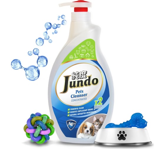 Гель для уборки за домашними животными Jundo Pets cleanser с дозатором, 1 л 4903720020425