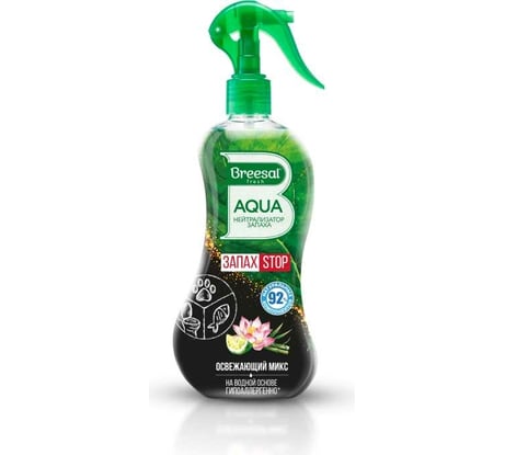 Освежитель AQUA-нейтрализатор запаха Breesal "Освежающий микс" (12) В/40006