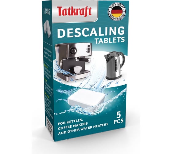 Средство для кофемашины Tatkraft от накипи, для очистки, 5 шт 12486