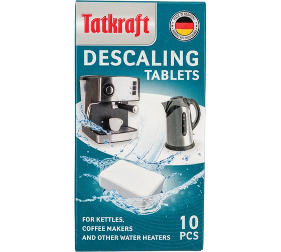 Средство для кофемашины Tatkraft от накипи, для очистки, 10 шт 12523