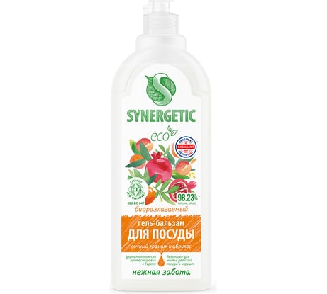 Гель-бальзам для мытья посуды SYNERGETIC Розовый грейпфрут и специи 1 л 103111