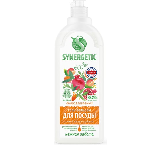 Гель-бальзам для мытья посуды SYNERGETIC Розовый грейпфрут и специи 1 л 103111 1