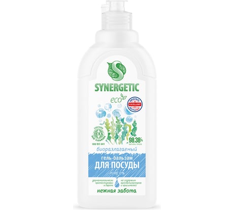 Гель-бальзам для мытья посуды SYNERGETIC Pure 0 0.5 л 103064