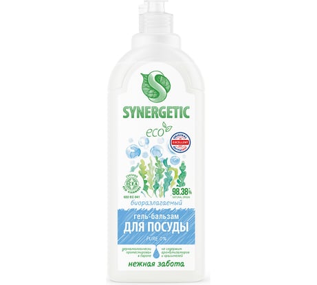 Гель-бальзам для мытья посуды  SYNERGETIC Pure 0 1 л 103115