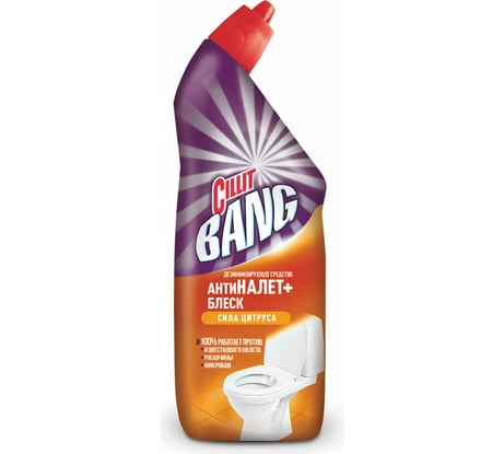 Средство для уборки туалета CILLIT BANG Антиналет+блеск дезинфицирующее, 750 мл, Сила Цитруса 07820 601996