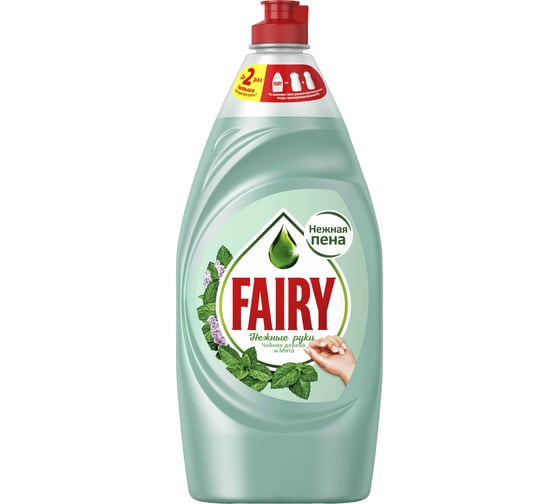 Средство для мытья посуды FAIRY Нежные руки 900 мл, Чайное дерево и мята 603748 0001009560 1