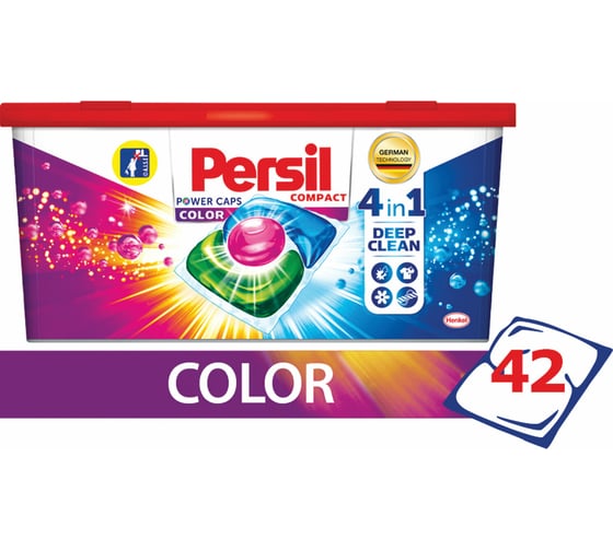 Средство для стирки в капсулах PERSIL Power caps Color 42 шт., для цветного белья 607506 1