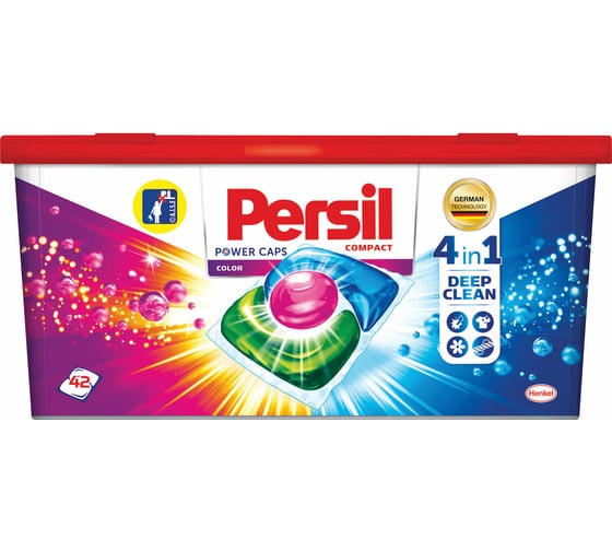 Средство для стирки в капсулах PERSIL Power caps Color 42 шт., для цветного белья 607506