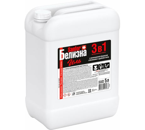 Средство для отбеливания и чистки тканей SANFOR 5 л, Белизна 3 в 1, гель 608308