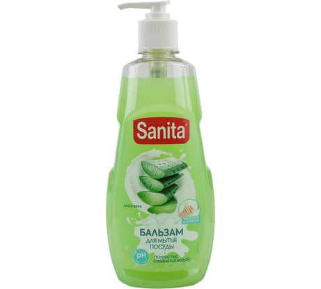 Бальзам для мытья посуды SANITA Pure Алоэ Вера 450 г 22941