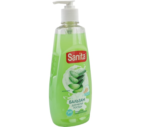Бальзам для мытья посуды SANITA Pure Алоэ Вера 450 г 22941