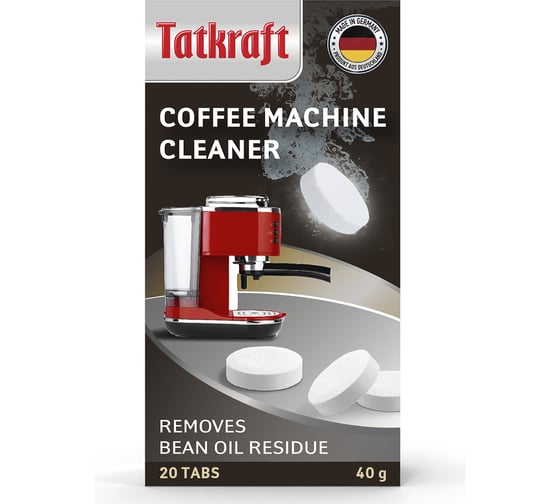 Таблетки для кофемашины от кофейных масел Tatkraft с активным кислородом, 20 шт 13803