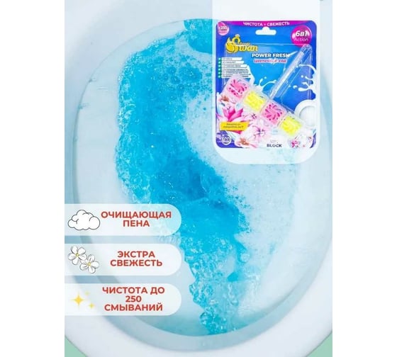 Блок для унитаза Royals Swan 40 гр, Цветочный сад RSWBD04