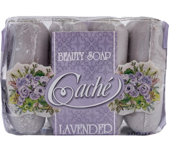 Туалетное мыло для ухода Cache 4 pcs X 75gr X 24 экопак лаванда CLS0006