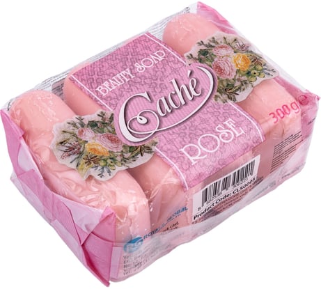 Туалетное мыло для ухода Cache 4 pcs X 75gr X 24 экопак роза CLS0005