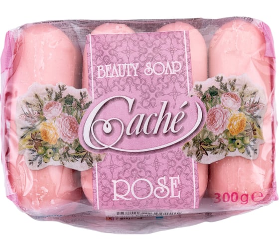 Туалетное мыло для ухода Cache 4 pcs X 75gr X 24 экопак роза CLS0005