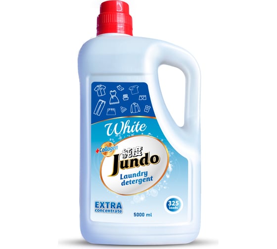 Гель для стирки белого белья Jundo White 5 л 4903720021606