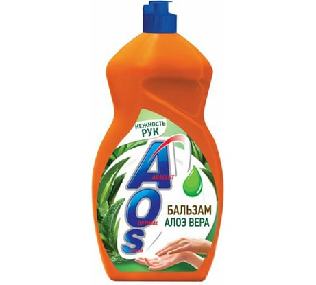 Средство для мытья посуды AOS 1,3 л, Бальзам Алое вера 608504
