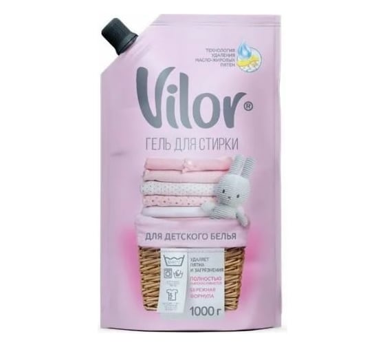 Жидкое средство для стирки VILOR детский, 1000 г (новый) 15540 1