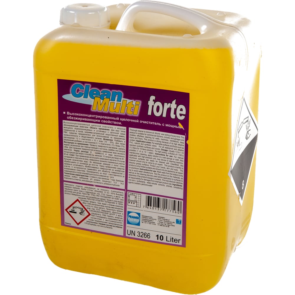 Очиститель щелочной CLEANMULTI FORTE (10 л) для удаления жира и масла ...